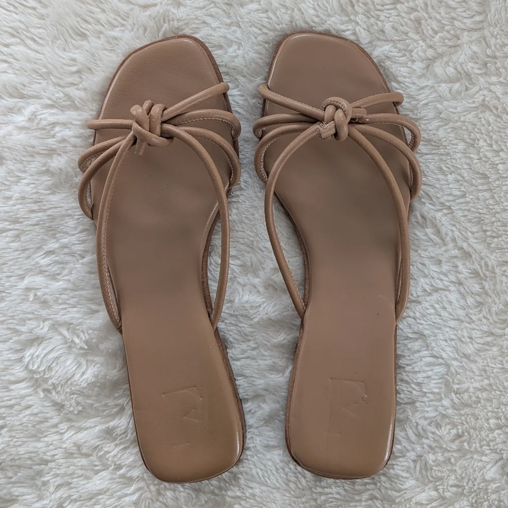 Flattered Yvette Tan Leather Women's Sandals - Picture 2 of 11